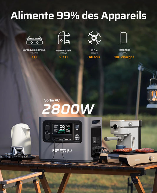 AFERIY AF-P280-B 2048Wh LiFePO4 Erweiterungsakku – 4× Parallel bis 10240Wh, 4000+ Zyklen, LED-Anzeige, -10°C bis 40°C, Kompatibel mit 2800W Powerstation