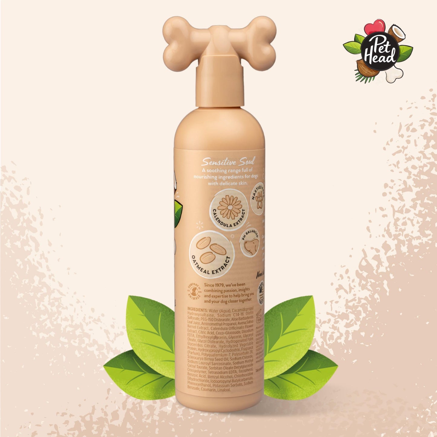 Pet Head Sensitive Soul Hundeshampoo | Kokosnussduft | Pflegt und Beruhigt Empfindliche Haut | pH-Neutral | Vegan & Tierversuchsfrei | Sanfte Formel für Hunde und Welpen | 300ml