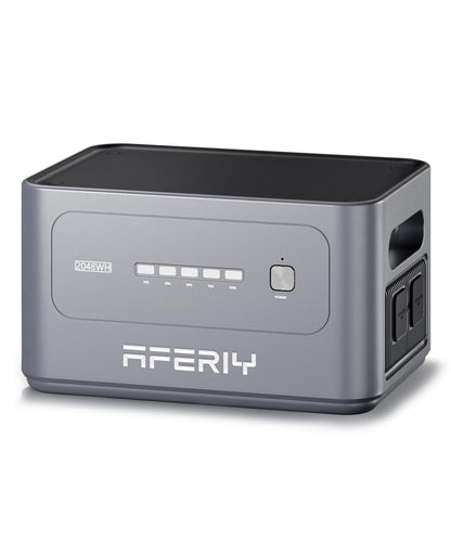 AFERIY AF-P280-B 2048Wh LiFePO4 Erweiterungsakku – 4× Parallel bis 10240Wh, 4000+ Zyklen, LED-Anzeige, -10°C bis 40°C, Kompatibel mit 2800W Powerstation
