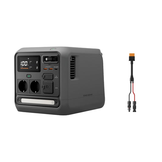 DJI Power 1000 Mini tragbare Powerstation, 1008-Wh-LFP-Akku, kompakte Größe, maximale Ausgangsleistung 1000 W, MC4 Solarladekabel, integriertes MPPT-Modul, Outdoor-Generator für Camping, Wohnmobile