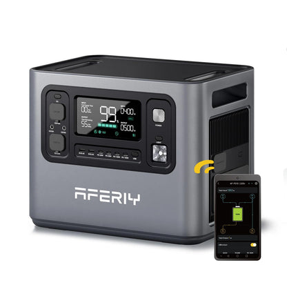 AFERIY 2800W Tragbare Powerstation, 2048Wh LiFePO4, 45 Min bis 80% Schnellladung, 13 Ausgänge, Reine Sinuswelle 230V, USV, Erweiterbar auf 4096Wh, Solar Generator für Camping/Home-Office 2026 Neue
