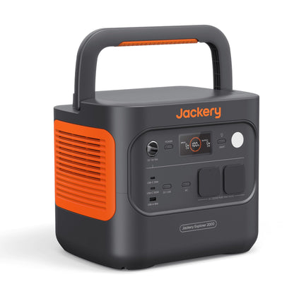 Jackery E2000 v2 tragbare Powerstation, LiFePO4 Akku, 2042Wh Solargenerator mit 2200W Ausgang (Max 4400W), Schnellladung von 0-80% in 52 Min für Notfall, Camping, Wohnmobil