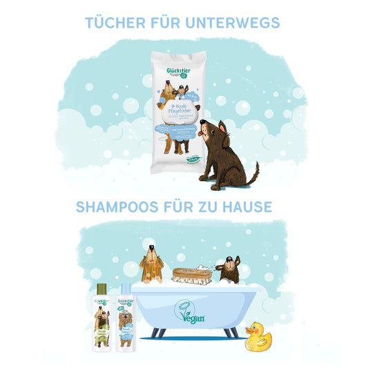 Glückstier Hundeshampoo | parfümfrei | 250 ml | für Welpen und Sensible Hundenasen