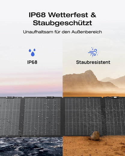 EF ECOFLOW RIVER 2 Pro Powerstation, 768 Wh LiFePO4 Batterie Solar generator mit 220 W Solar panel, 3x 300 W AC-Steckdosen (Spitze 1600 W), tragbare Powerstation für Camping, im Freien
