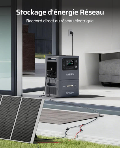AFERIY AF-P280-B 2048Wh LiFePO4 Erweiterungsakku – 4× Parallel bis 10240Wh, 4000+ Zyklen, LED-Anzeige, -10°C bis 40°C, Kompatibel mit 2800W Powerstation