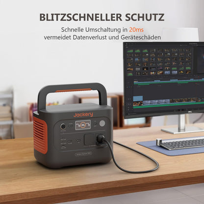 Jackery Powerstation 1000 v2 mit 2 * 100W Solarpanel, 1070Wh LiFePO4 Solargenerator, 1500W AC/100W USB-C Ausgang,1 Std. Schnellladung für Camping, Wohnmobil, Notfall
