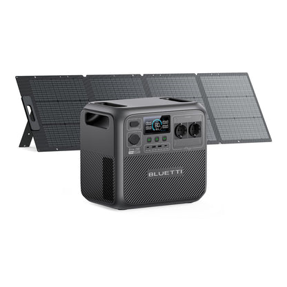 BLUETTI Elite 200 V2 Solar Generator (2025 Neu) mit 200W Solarpanel, 2073,6Wh Tragbare Powerstation mit 2 2600W AC Ausgängen, 17 Jahre Lebensdauer LiFePO4 Notstrom für Camping, Off-grid, Stromausfall