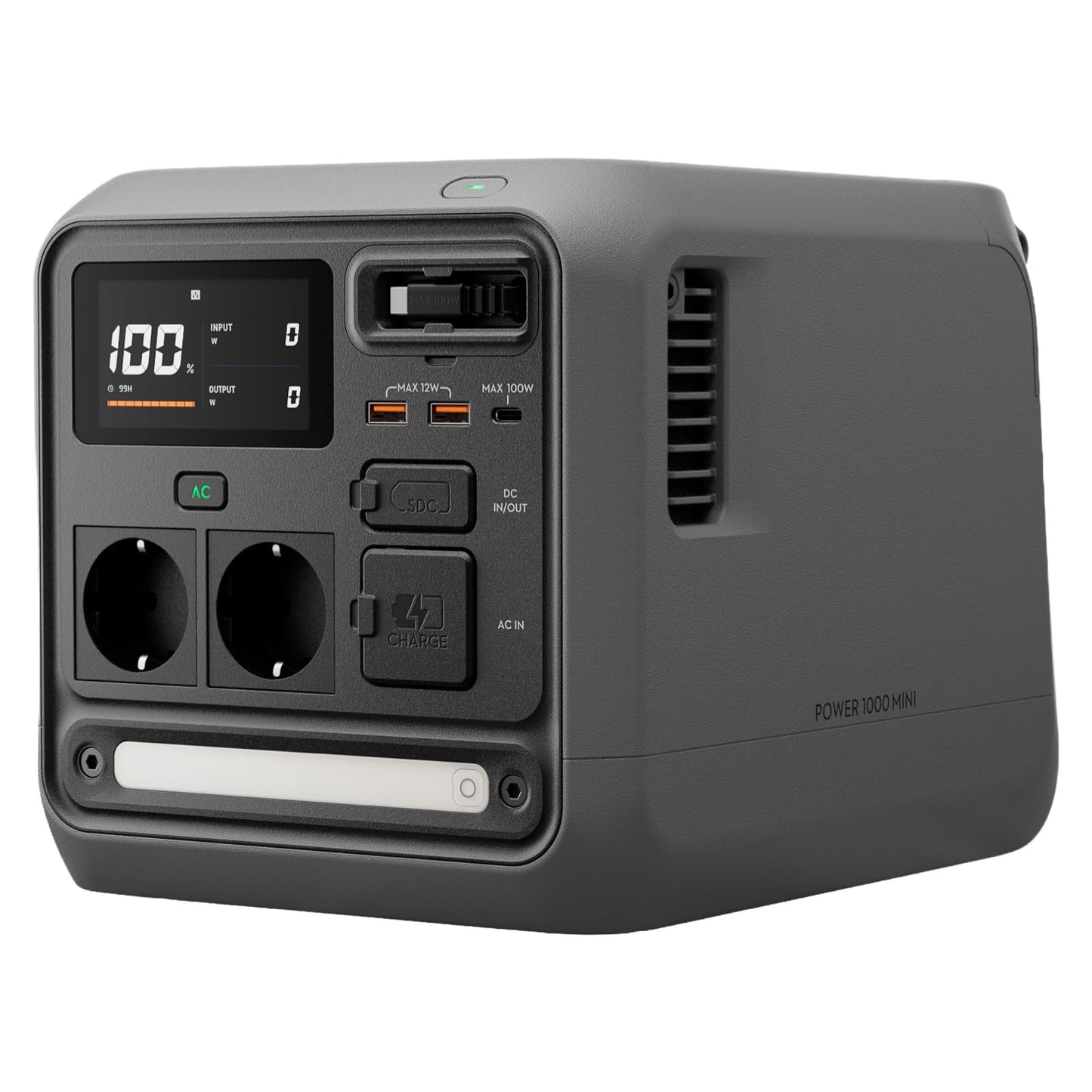DJI Power 1000 Mini tragbare Powerstation, 1008-Wh-LFP-Akku, kompakte Größe, maximale Ausgangsleistung 1000 W, in 58 min von 0% auf 80% geladen, Stromgenerator für Zuhause, Camping
