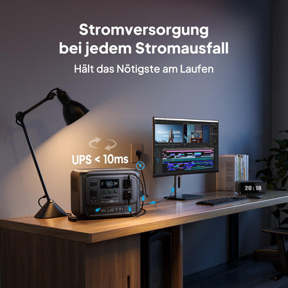BLUETTI Elite 100 V2 (2025 Neu) Tragbare Power Station, 1024Wh LFP Batterie Backup mit 2 1800W AC Ausgängen (3600W Surge), 35% Kompakter, Solar Generator für Camping, Stromausfälle und Off-grid