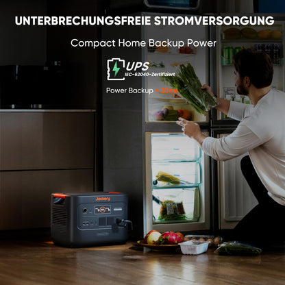 Jackery E3000 V2 3072Wh Powerstation mit 2×200W Solarpanel, 3600W Dauerleistung, 7200W Spitze, LiFePO4 Akku, 2x USB-C PD100W, Notstromgenerator für Zuhause, Camping & Wohnmobil