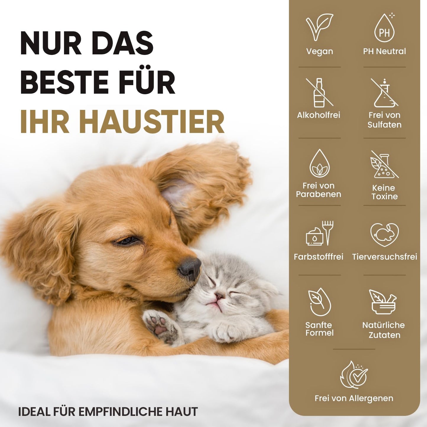 animigo Hundeshampoo 500ml – Anti-Juckreiz Pflege für Hunde & Katzen, pH-hautneutral mit natürlichen Zutaten