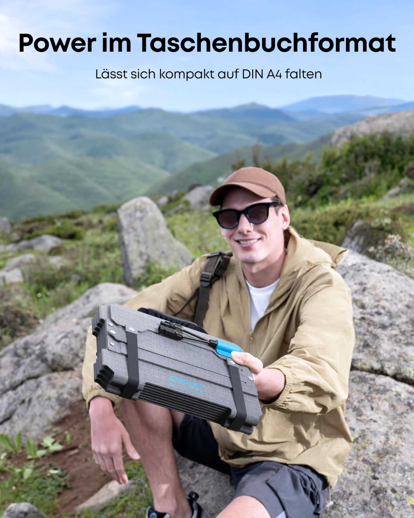 Anker SOLIX C300X DC Tragbare Powerstation mit 100W Solarpanel, 288Wh LiFePO4-Akku, 300W Solargenerator, für Outdoor, Camping, Reisen und Notfälle