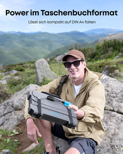 Anker SOLIX C300X DC Tragbare Powerstation mit 100W Solarpanel, 288Wh LiFePO4-Akku, 300W Solargenerator, für Outdoor, Camping, Reisen und Notfälle